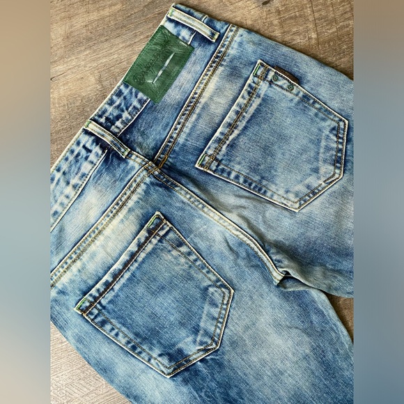 Rare Dsquared2 FCB Slim Low Rise Distressed Vintage Blue Denim Jeans - Picture 10 of 13